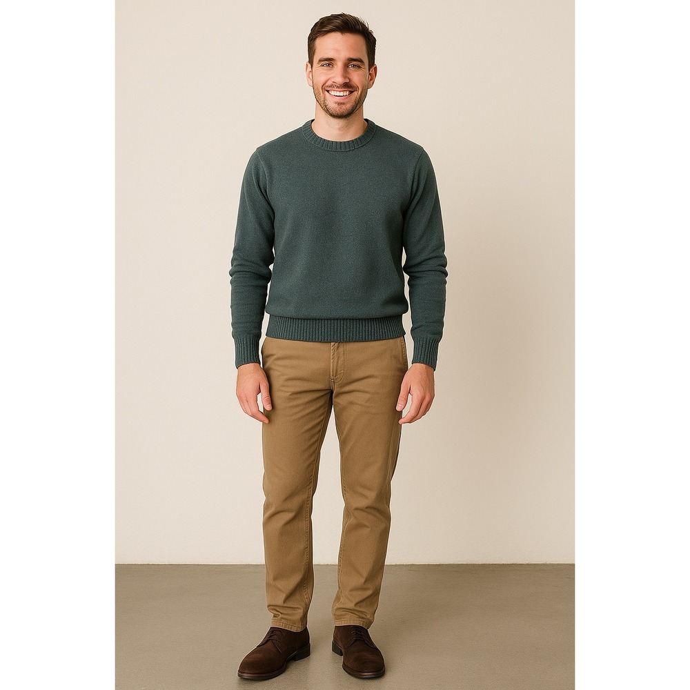 Martin + Osa Men's Crewneck Sweater Blue Heathered Knit Casual Size M‎